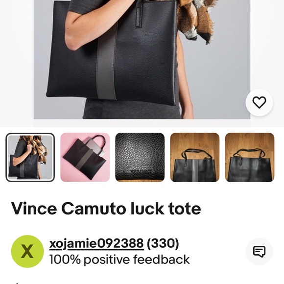 Elegant Black Leather Tote Bag
